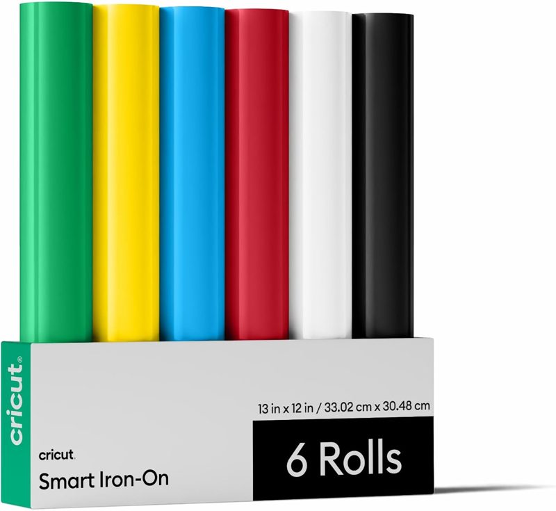 Cricut Smart Iron-On Sampler (6 rolls, 33 x 30.5 cm), compatible with Maker and Explore