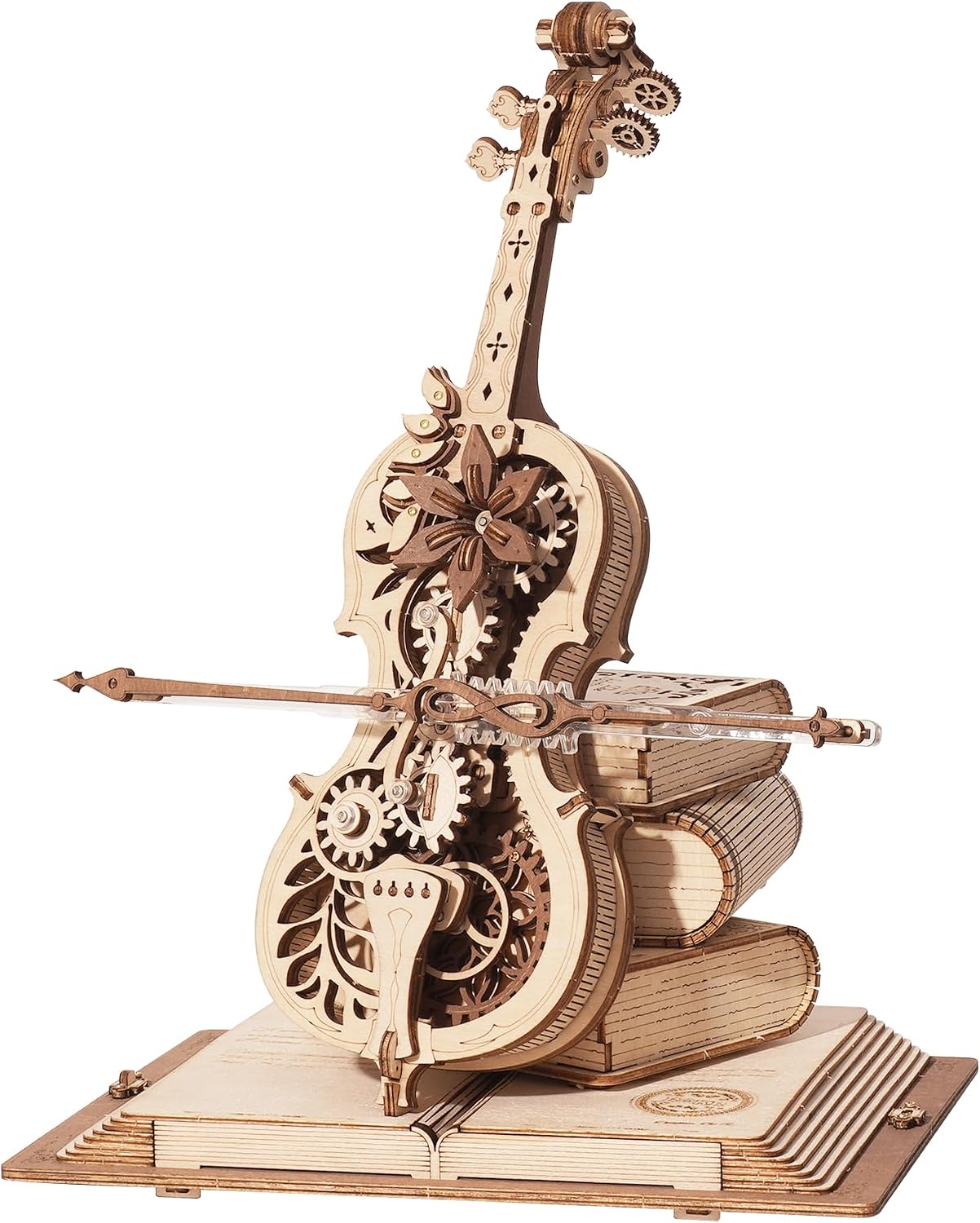 ROKR Magic Cello Mechanical Music Box 3D Wooden Puzzle AMK63